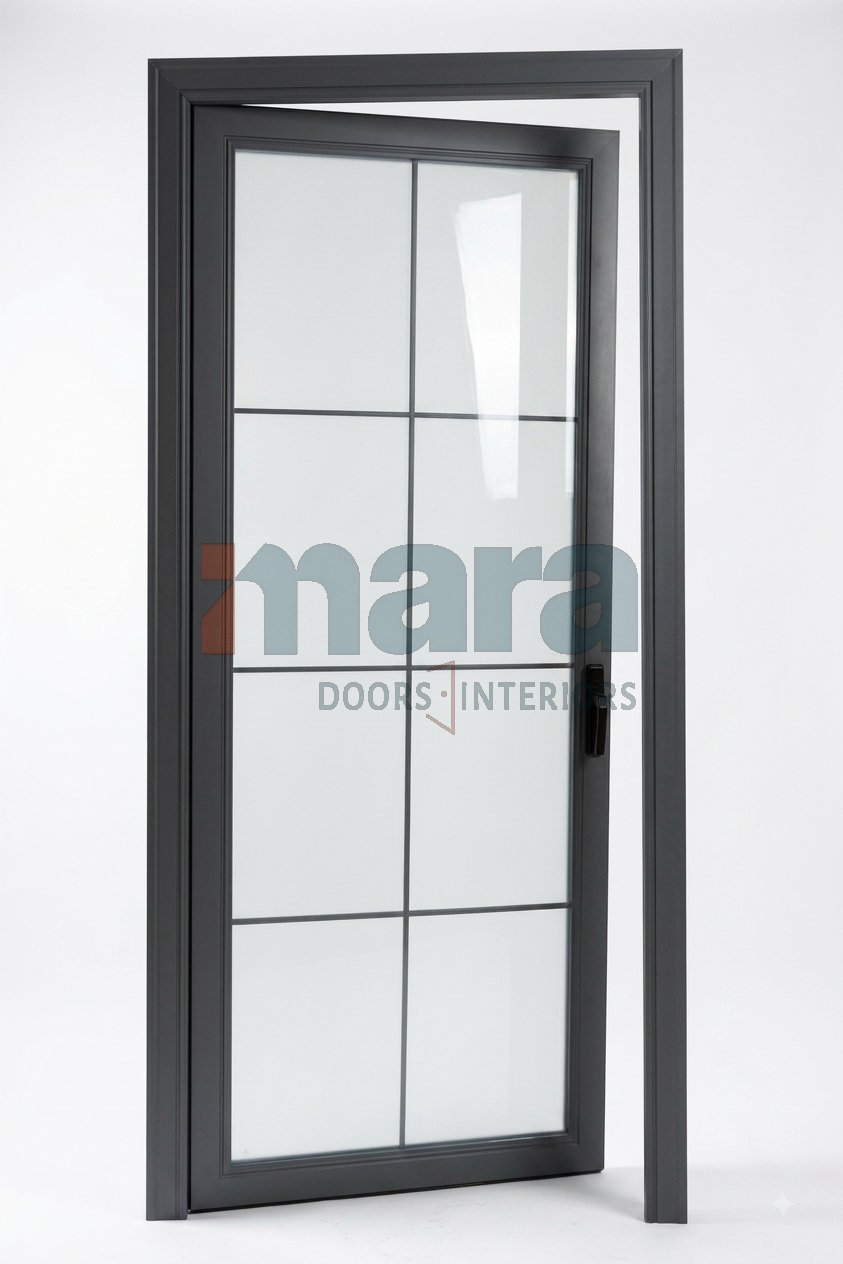 Bathroom Door — Aluminium Frosted 8-Lite gallery image