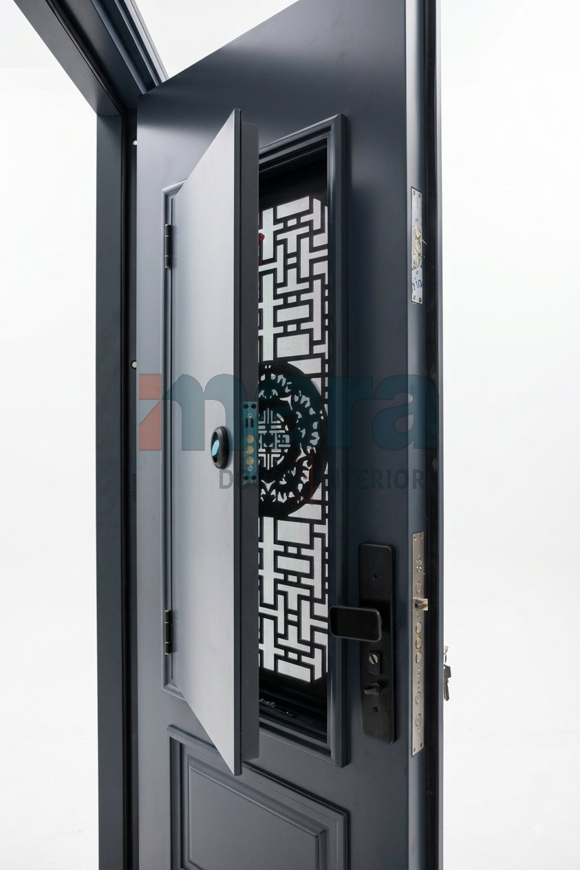 Door in Door Double — Charcoal Lattice Hatch (2 Mini)